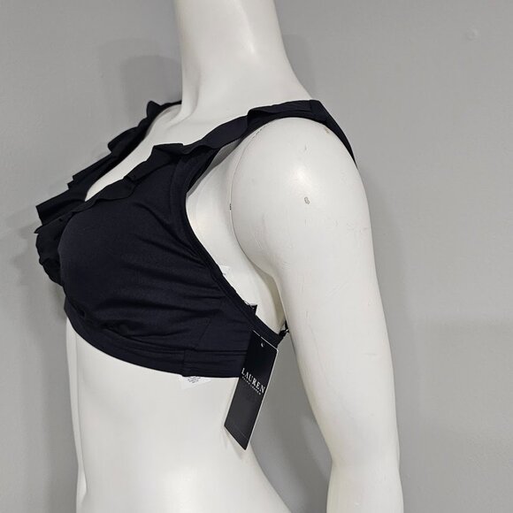 Lauren Ralph Lauren Beach Club Solid Ruffle Bikini Top - Picture 3 of 9